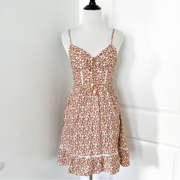 Maaji Dresses & Skirts - Maaji Floral Mini Dress with Spaghetti Straps - Medium